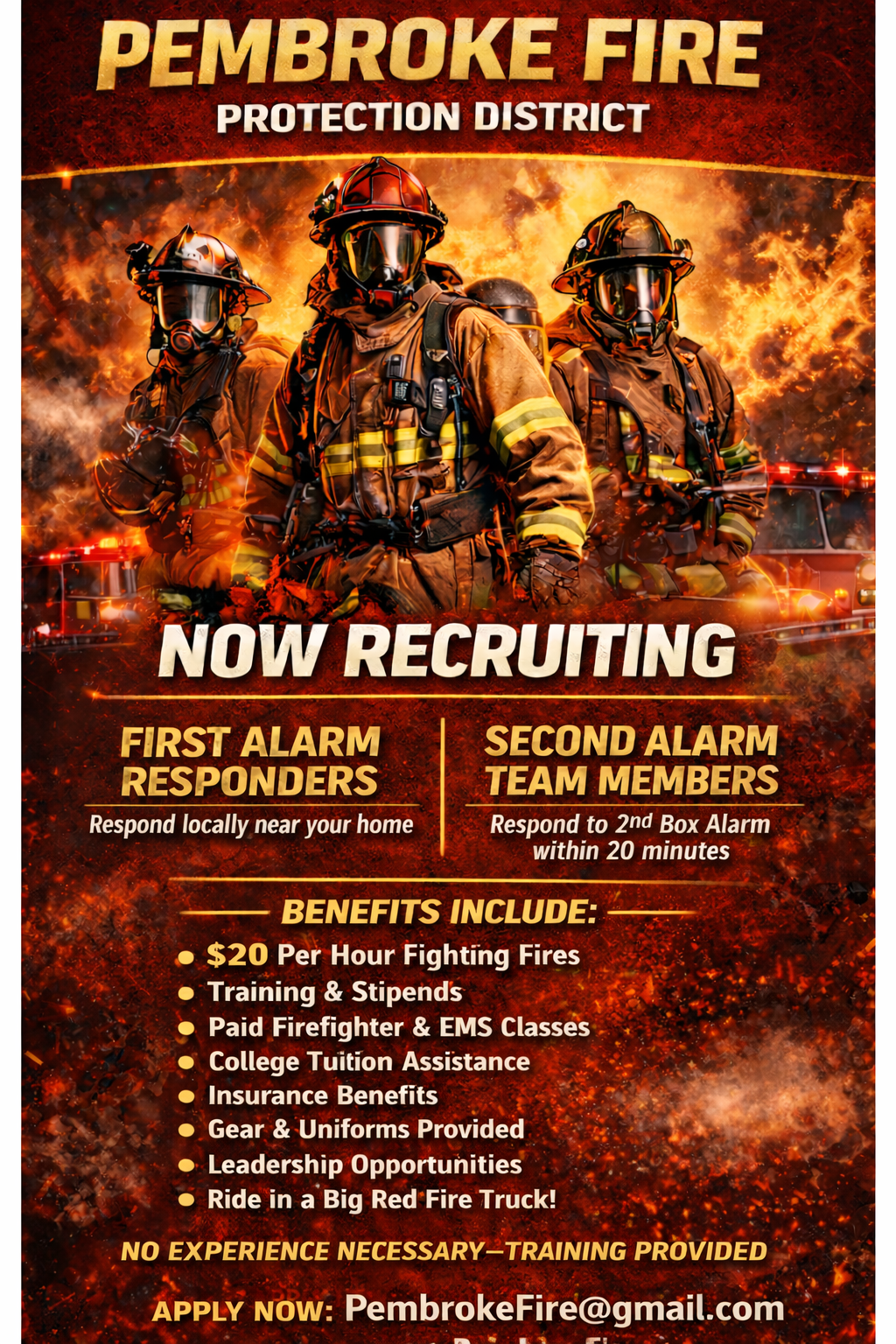 Pembroke Fire Recruitment Flyer